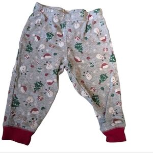 5/$15 Baby Boy/Girl Carter's 6-12 Month Christmas Pants- Gray, Red, Green-Santa